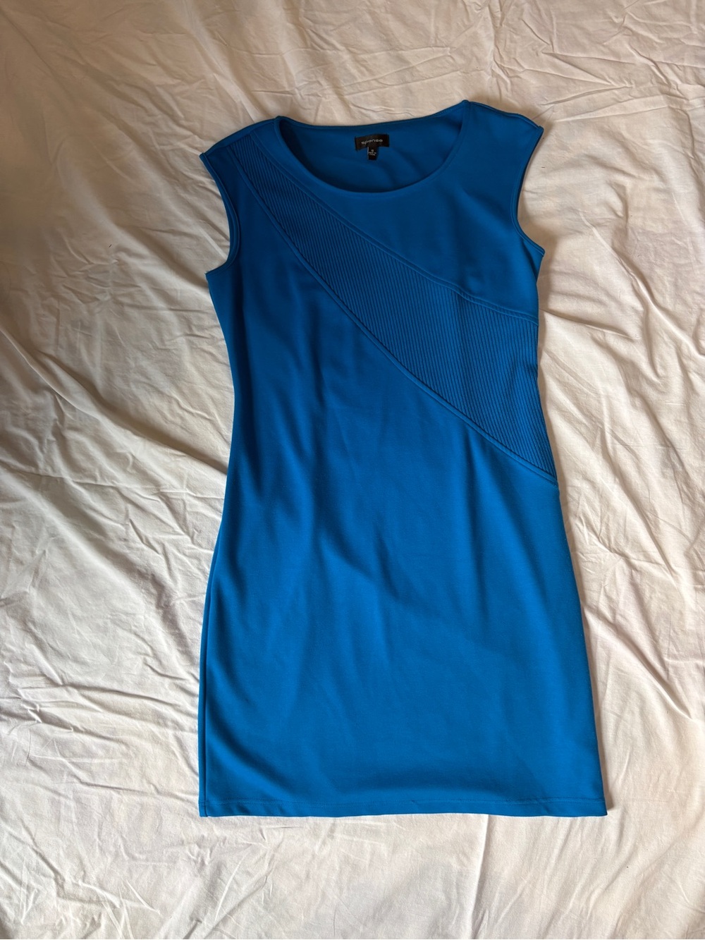 Spense cap sleeve Sheath Dress. Blue. Size 10